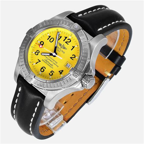 breitling watch with yellow face|breitling seawolf avenger.